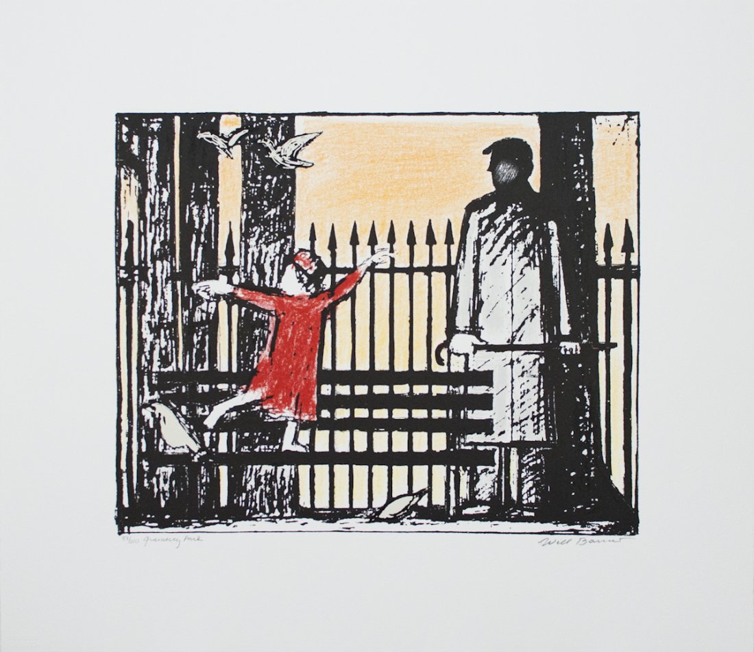 Signed Barnet Gramercy Park Lithograph: Reference #: ULYY2048-B Artist Name: Barnet, Will Title: Gramercy Park Medium: Lithograph Edition Size: 200 Year: Unknown Paper Size: 16 x 18 inches Image Size: 10.5 x 12.75 inches Condition: A: Mint 