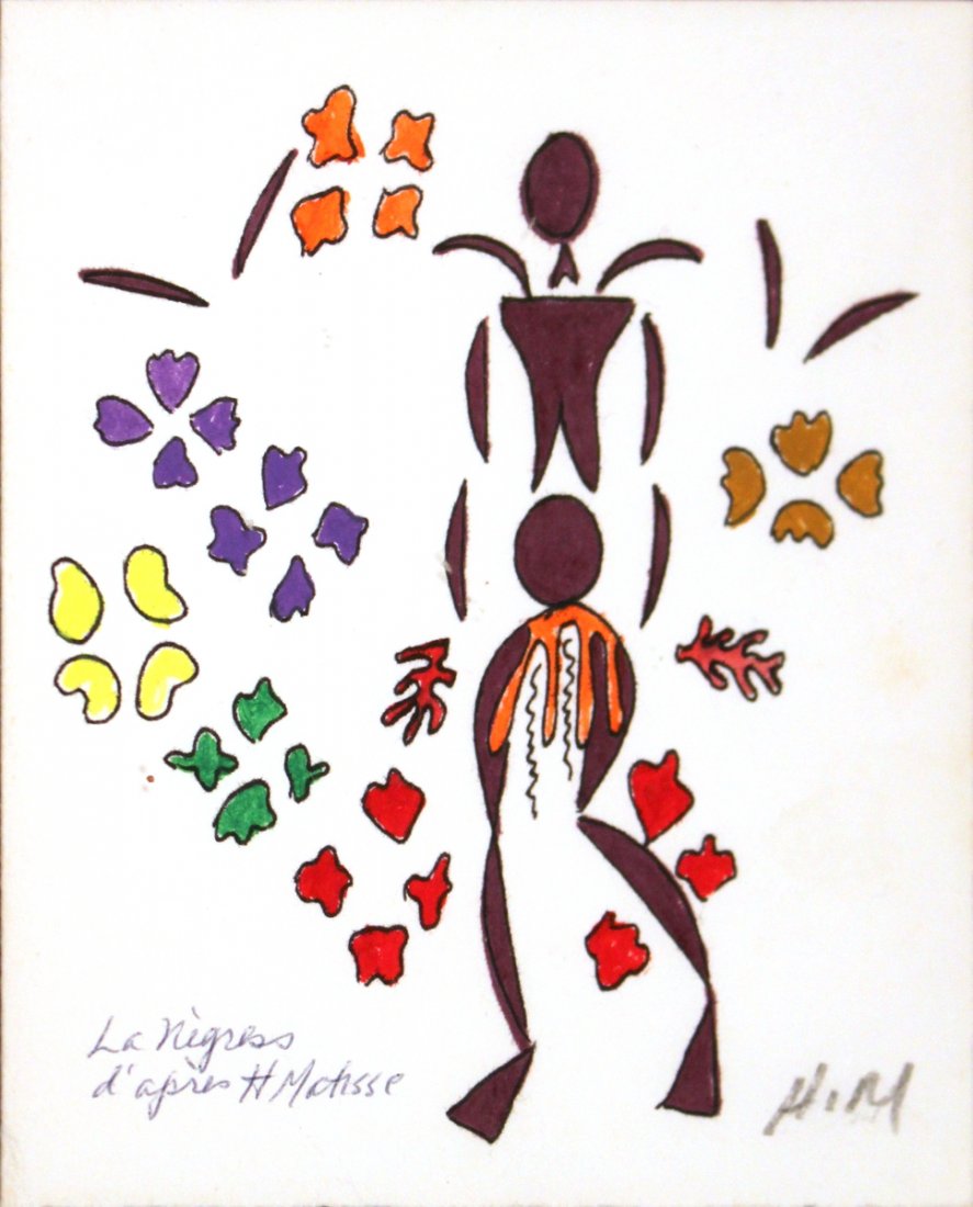 Signed Matisse La Negresse Lithograph: Reference #: ULYY8958-B Artist Name: Matisse, Henri Title: La Negresse Medium: Lithograph Edition Size: Unknown Year: Unknown Paper Size: 6 x 5 inches Image Size: 6 x 5 inches Condition: A-: Near Mint