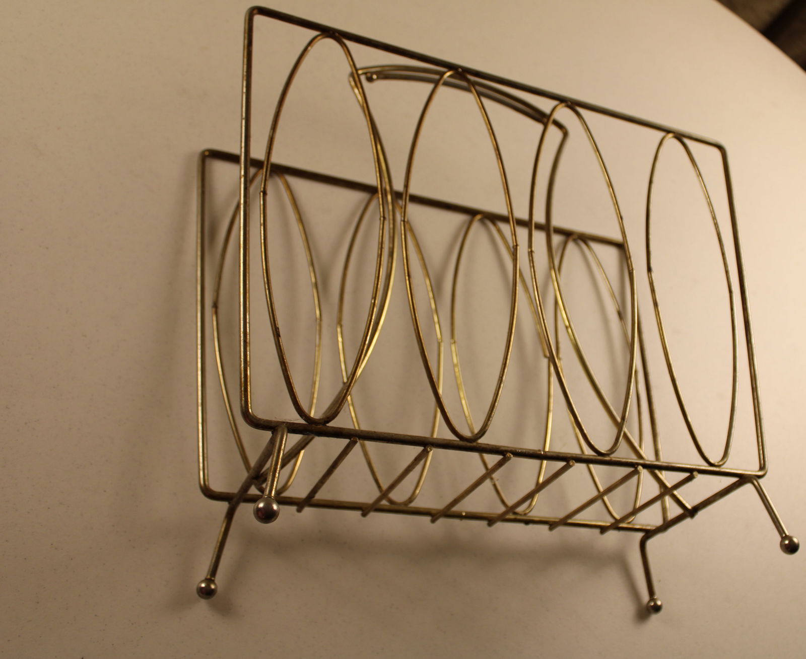 Brass Midcentury Magazine Rack (1 of 2)