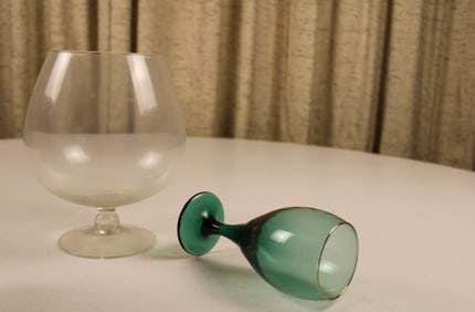 Brandy Snifter & Clear Glass