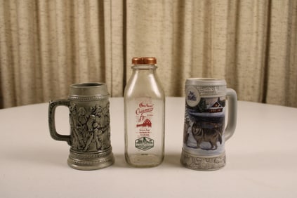 Milk Jar and Beer Steins