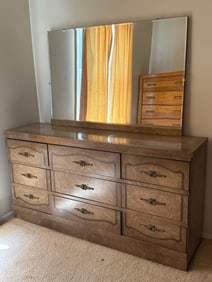Vintage MCM Dresser and Mirror