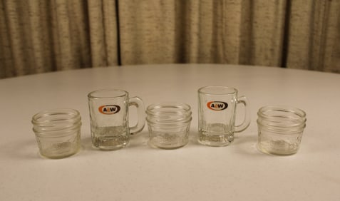 Mini A&W Mugs and Ball Jars