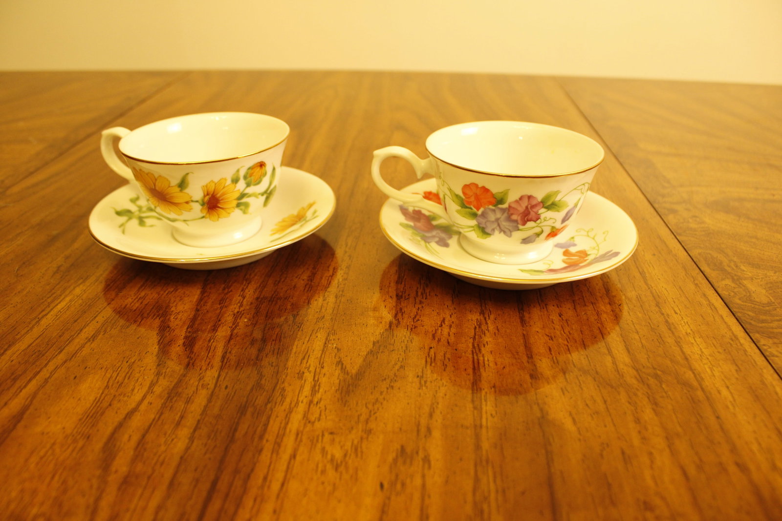 Avon Blossoms of the Month: Highly Collectible Avon Blossoms of the Month Cup and Saucers April Sweet Pea and October Calendula