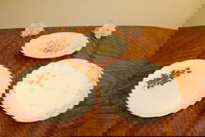 3 Floral Serving Platters