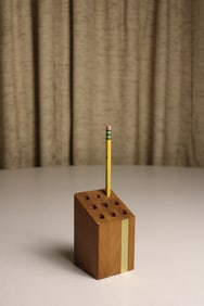 Solid wood Pencil holder Plate And 3 Pairs