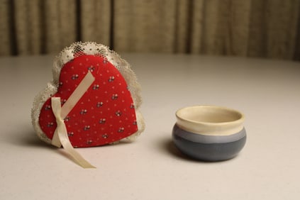 Vintage Hand Made Heart Ceramic