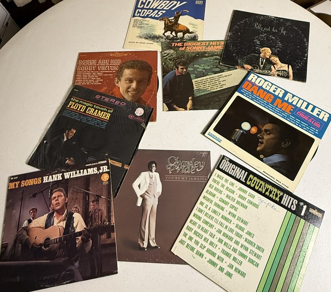 9 Records: Charley Pride, Floyd Kramer 9 records