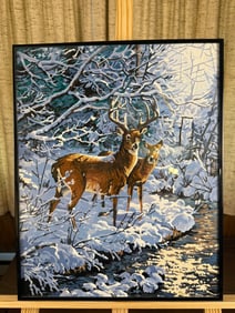 Deer in Snowy Woods