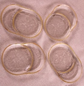 Vintage Jeannette Glass Tea Coasters