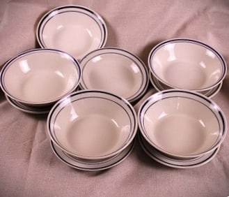 Century Stoneware Cobalt Blue Bands