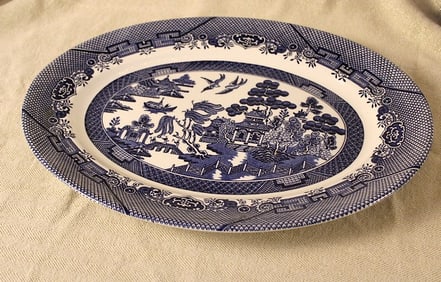 Blue Willow Serving Platter Staffordshire