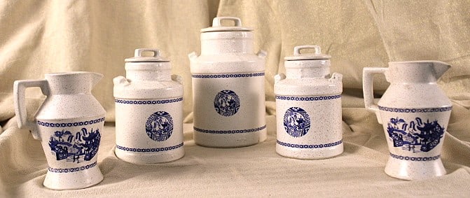 McCoy Canisters w Blue Willow Motif (1 of 2)