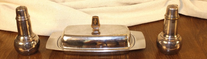 Silver Shakers Vintage Kromex Butter Dish