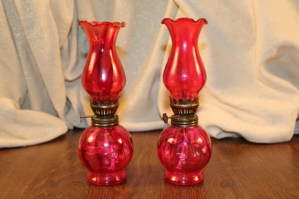 Crimson Rose Drip Dye Lanterns