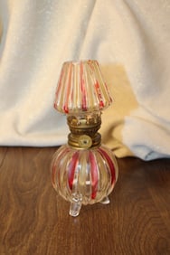 Colored Glass Miniature Kerosene Lantern
