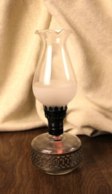 Miniature  Lantern with Brass Filigree Base