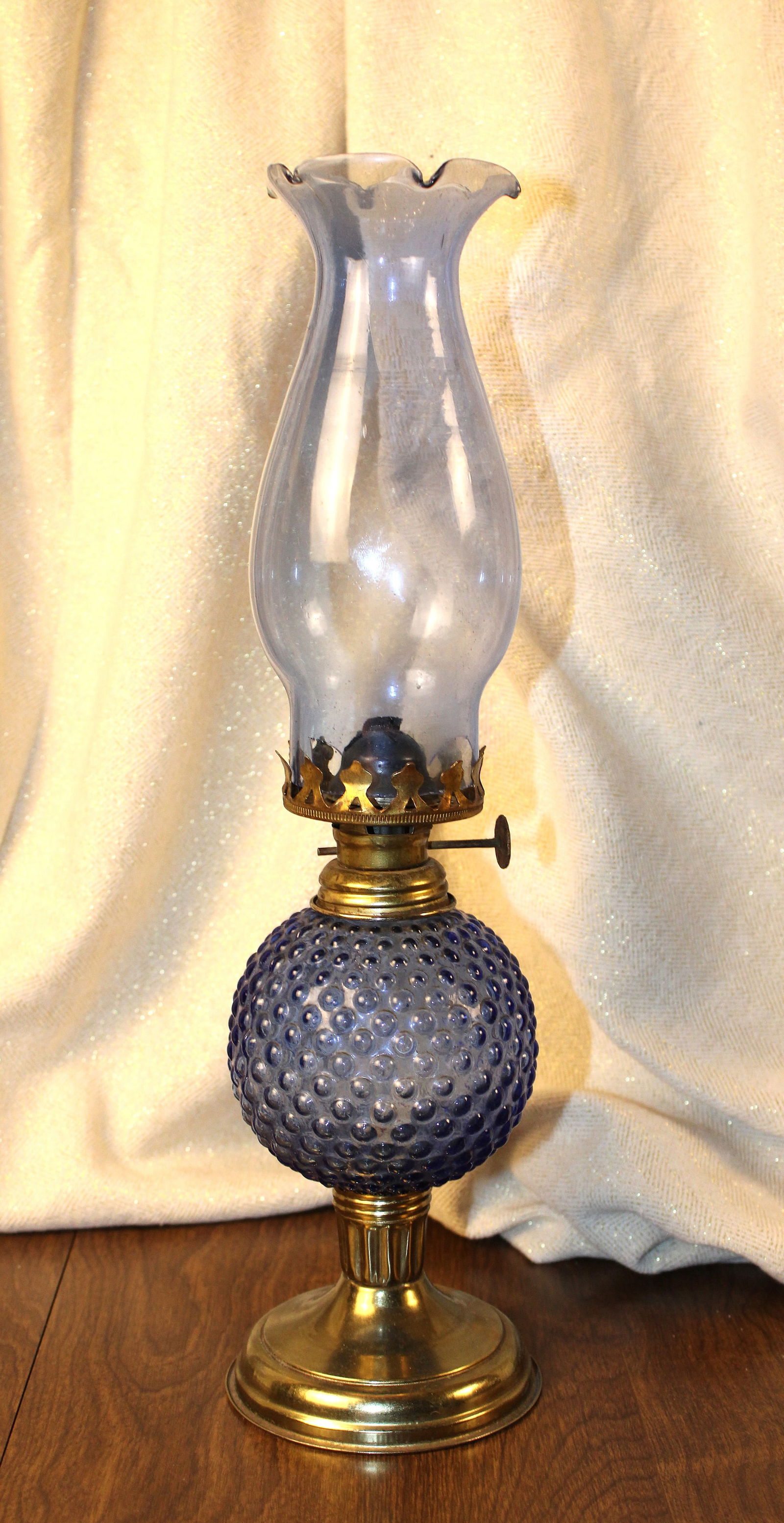 Blue Glass Bubble Lantern (1 of 3)
