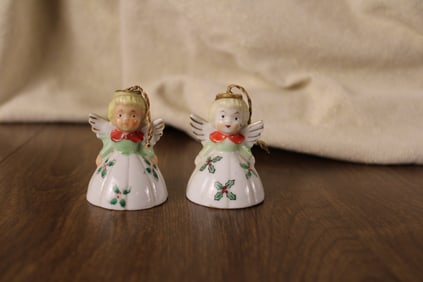 Bisque Vintage Collectible Angel Bells