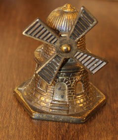 Midcentury Brass Windmill Replica