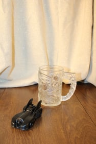 McDonald’s Collectible Batmobile and Batman Glass Mug from Batman Forever 1995