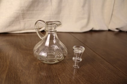 Anchor Hocking Presence Cruet and Indiana Glass Co Wild Rose Berry Bowls