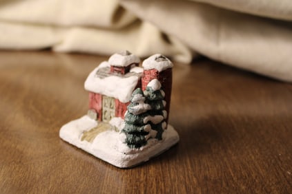 American Rustic Miniature Houses Barn with Silo