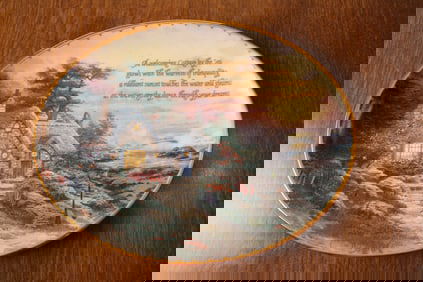 Thomas Kinkade Collector Plate Cottage by the Sea