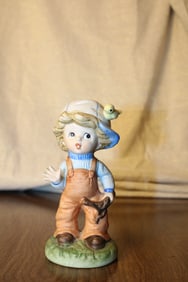 Vintage Homco Boy w Slingshot No. 1424