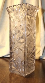 McKee Innovation No. 410 Antique Cut and Pressed Glass Vase and Bowl