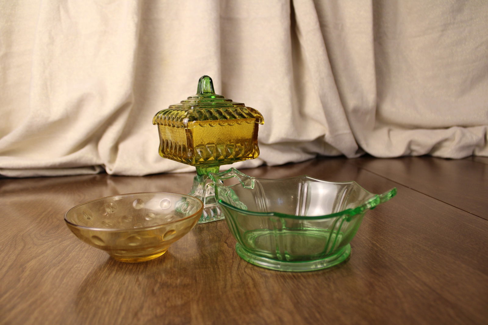 Green And Orange Depression Glass (1 of 1)