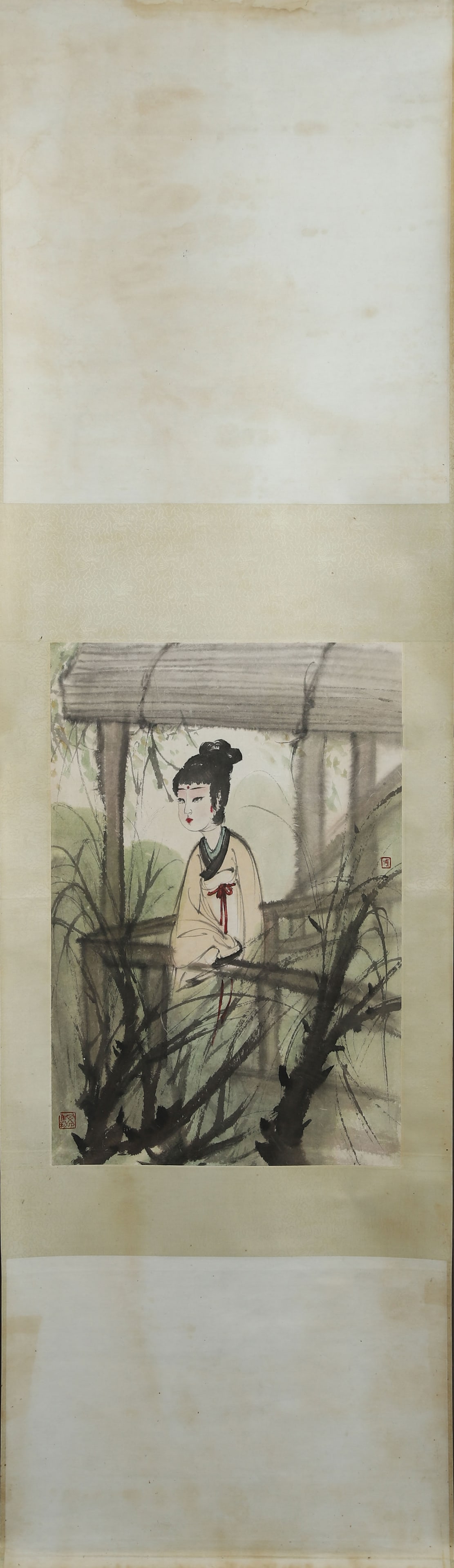 Fu Baoshi's "Portrait of a Lady-in-Waiting: 68*46cm