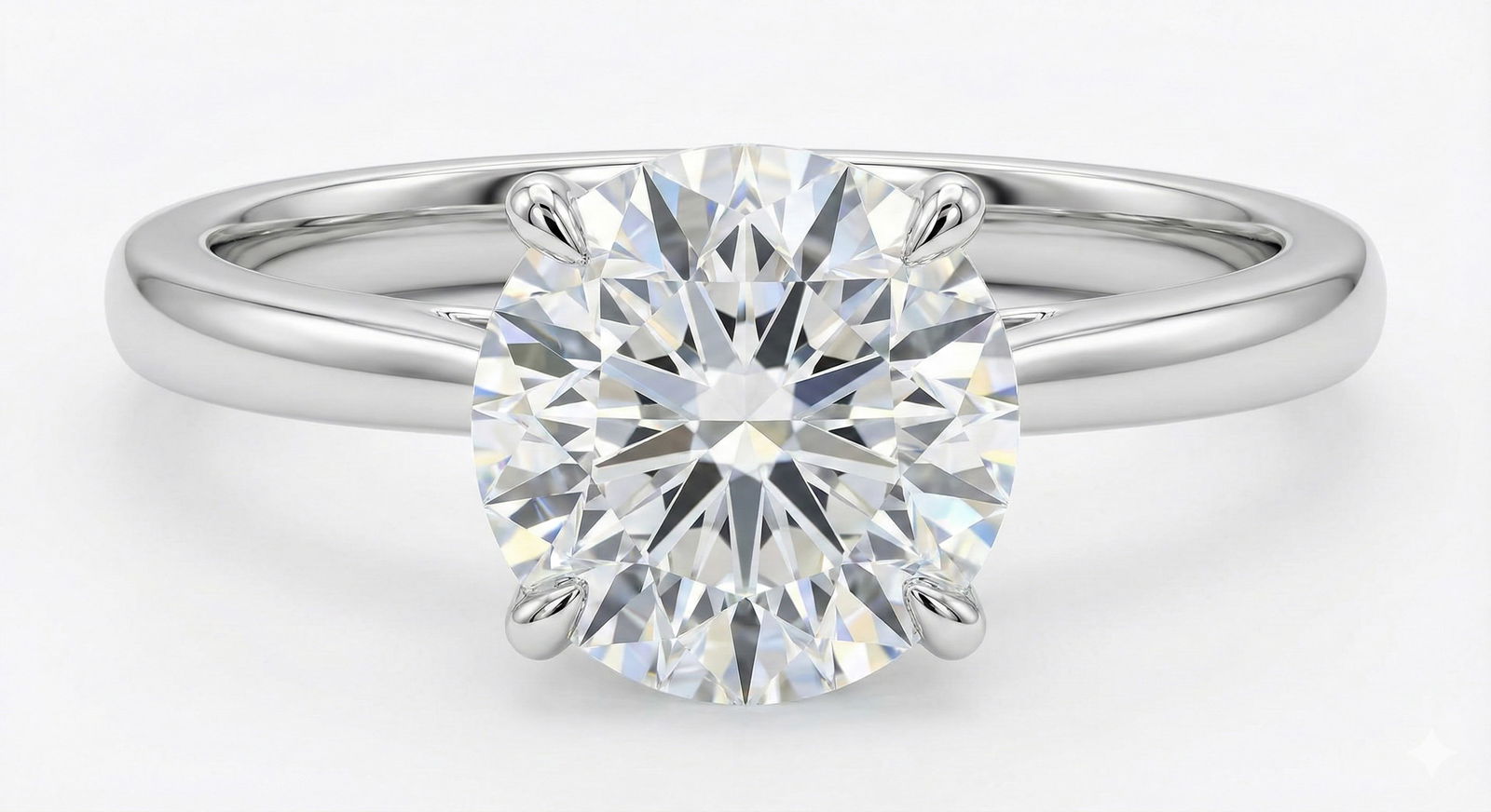 1.7 CT Natural Round-Cut Diamond Solitaire Ring in 14K White Gold, Timeless Elegance, GIA Certified (1 of 4)