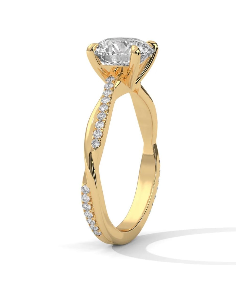 lab-grown diamond 9.00 CT Oval Yellow Gold Solitaire Ring (1 of 2)