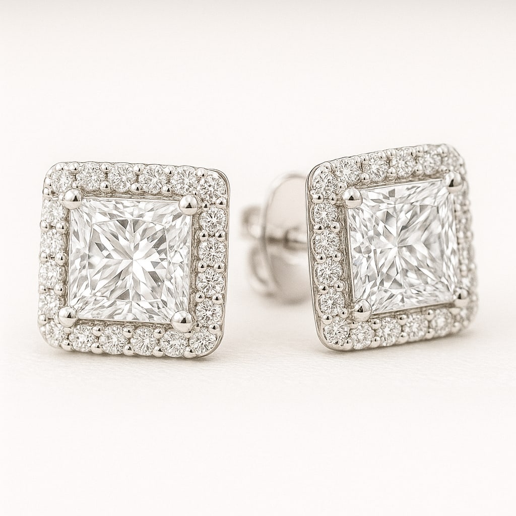 lab-grown diamond 4.00 CT Marquise-Cut Diamond Three-Stone Ring in 14K White Gold (1 of 2)