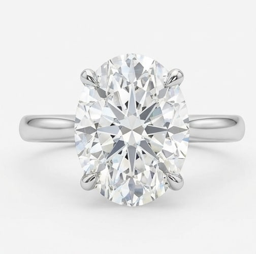 10.00 CT Lab Grown Diamond Lab-Grown Ring in White Gold (1 of 4)