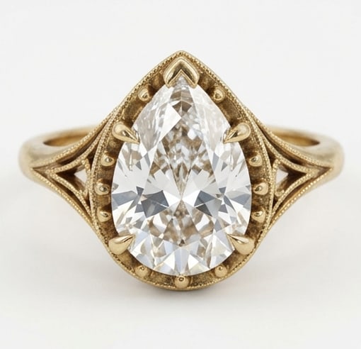5.00 CT Lab Grown Diamond Lab-Grown Ring in Yellow Gold (1 of 4)