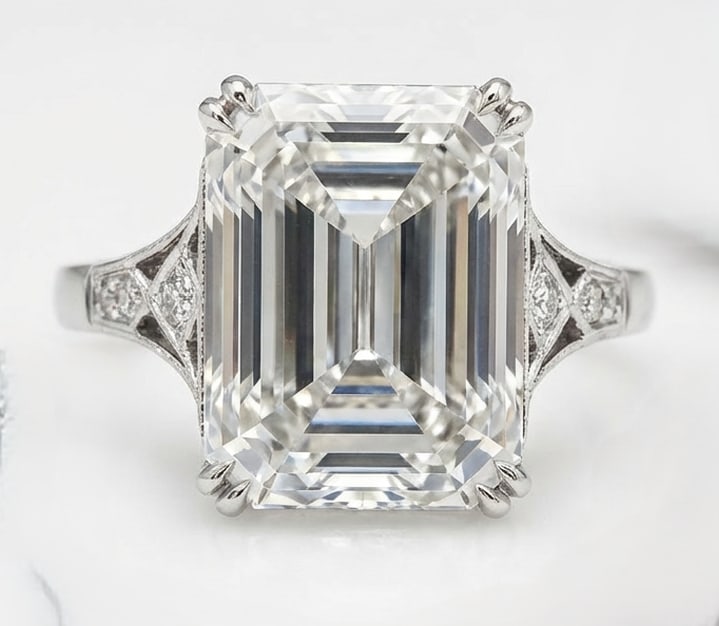 10.00 CT Lab Grown Diamond Lab-Grown Ring in White Gold (1 of 4)