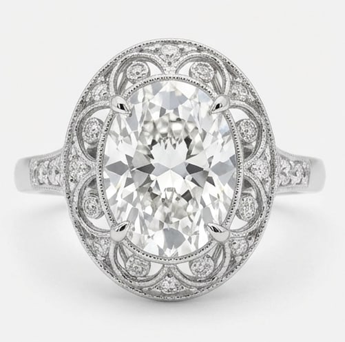 2.5 CT Natural Cushion-Cut Diamond Solitaire Ring in 14K White Gold, Timeless Elegance, IGI Certifie (1 of 4)