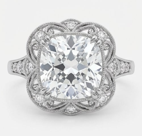 1.9 CT Natural Round-Cut Diamond Single-Stone Ring in 14K White Gold, Timeless Elegance, GIA Certifi (1 of 4)