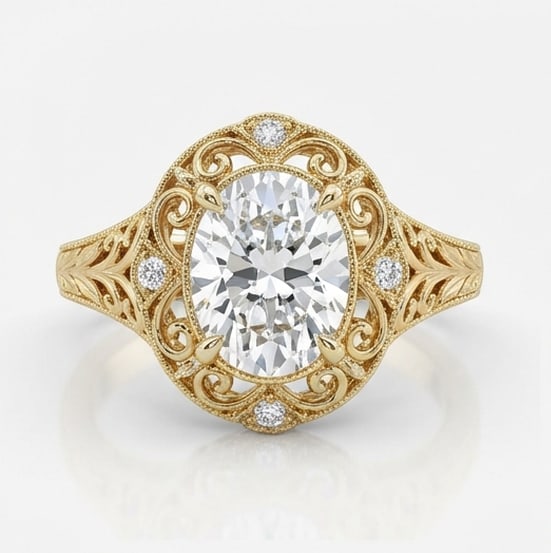 1.5 CT Natural Emerald-Cut Diamond Three-Stone Ring in 14K White Gold, Elegant Diamond Side Stones,  (1 of 4)