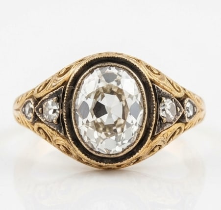 4.00 CT Lab Grown Diamond Lab-Grown Ring in Yellow Gold (1 of 3)