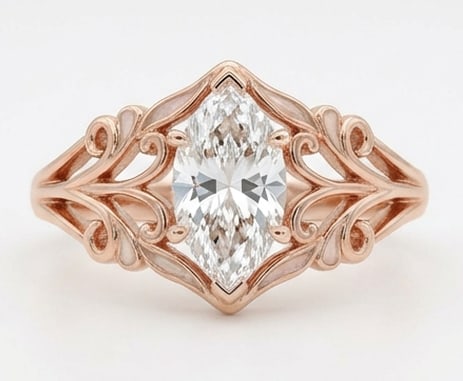 3.00 CT Lab Grown Diamond Lab-Grown Ring in Rose Gold (1 of 4)