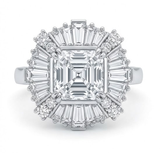 1.8 CT Natural Radiant-Cut Diamond Solitaire Ring in 14K Rose Gold, Sophisticated Finish, GIA Certif (1 of 4)