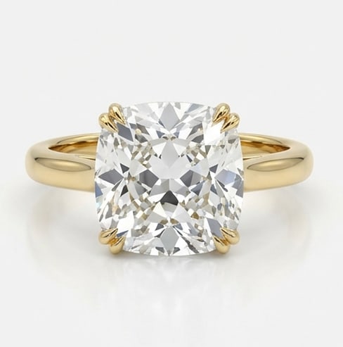 10.00 CT Lab Grown Diamond Lab-Grown Ring in Yellow Gold (1 of 3)