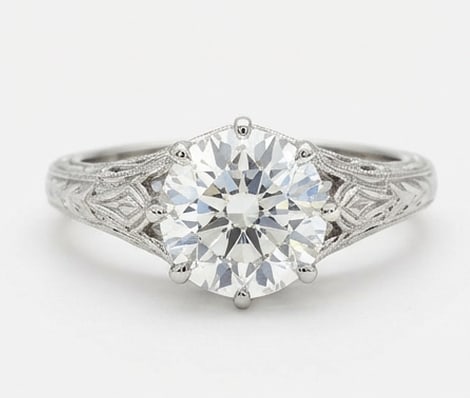 Luxury IGI Certified 1.70 Ct Oval Diamond Ring in 14K White Gold: Exceptional luxury ring showcasing approximately 1.70 carat lab grown diamond, beautifully crafted in 14K White Gold. This refined design highlights superior craftsmanship and timeless elegance, makin