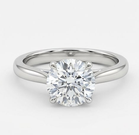Timeless 6.00 CT Round Brilliant Cut Lab Grown Diamond Solitaire Ring in 14K White Gold (1 of 4)