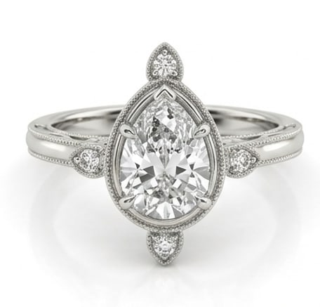 Luxury IGI Certified 1.50 Ct Oval cut Diamond Ring in 14K White Gold (1 of 4)