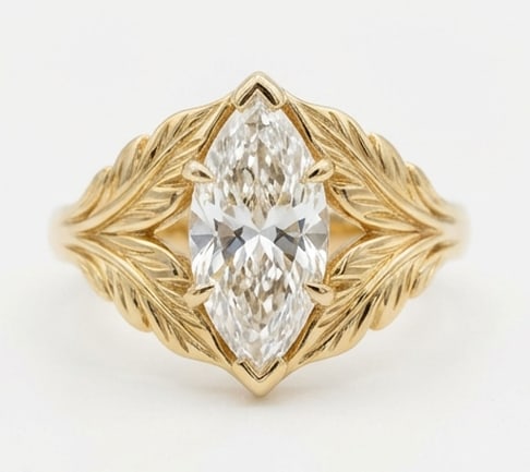 4.00 CT Lab grown diamond Lab-Grown Ring in Yellow Gold (1 of 3)