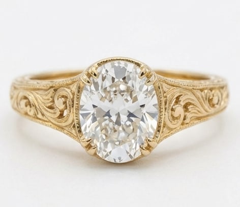 4.00 CT Lab grown diamond Lab-Grown Ring in Yellow Gold (1 of 4)